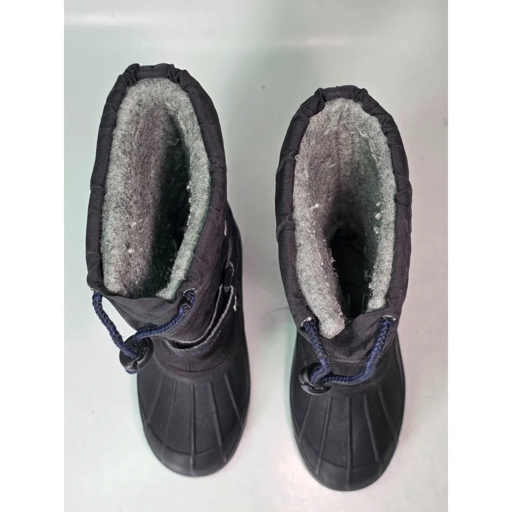LL‎ Bean Northwoods Kids Winter Snow Boots Size 12 Navy Blue Black Boys Shoes